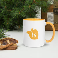 tsgabrielle® • Caneca com interior em amarelo dourado • Cerâmica • 11 oz