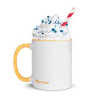 tsgabrielle® • Caneca com interior em amarelo dourado • Cerâmica • 11 oz