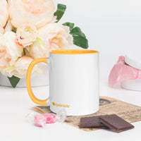 tsgabrielle® • Caneca com interior em amarelo dourado • Cerâmica • 11 oz