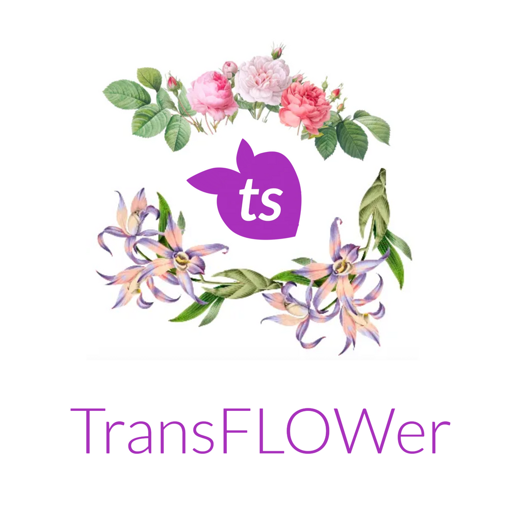 tsgabrielle® • Trans / Feminino • TransFLOWer • Top curto de manga comprida • Branco