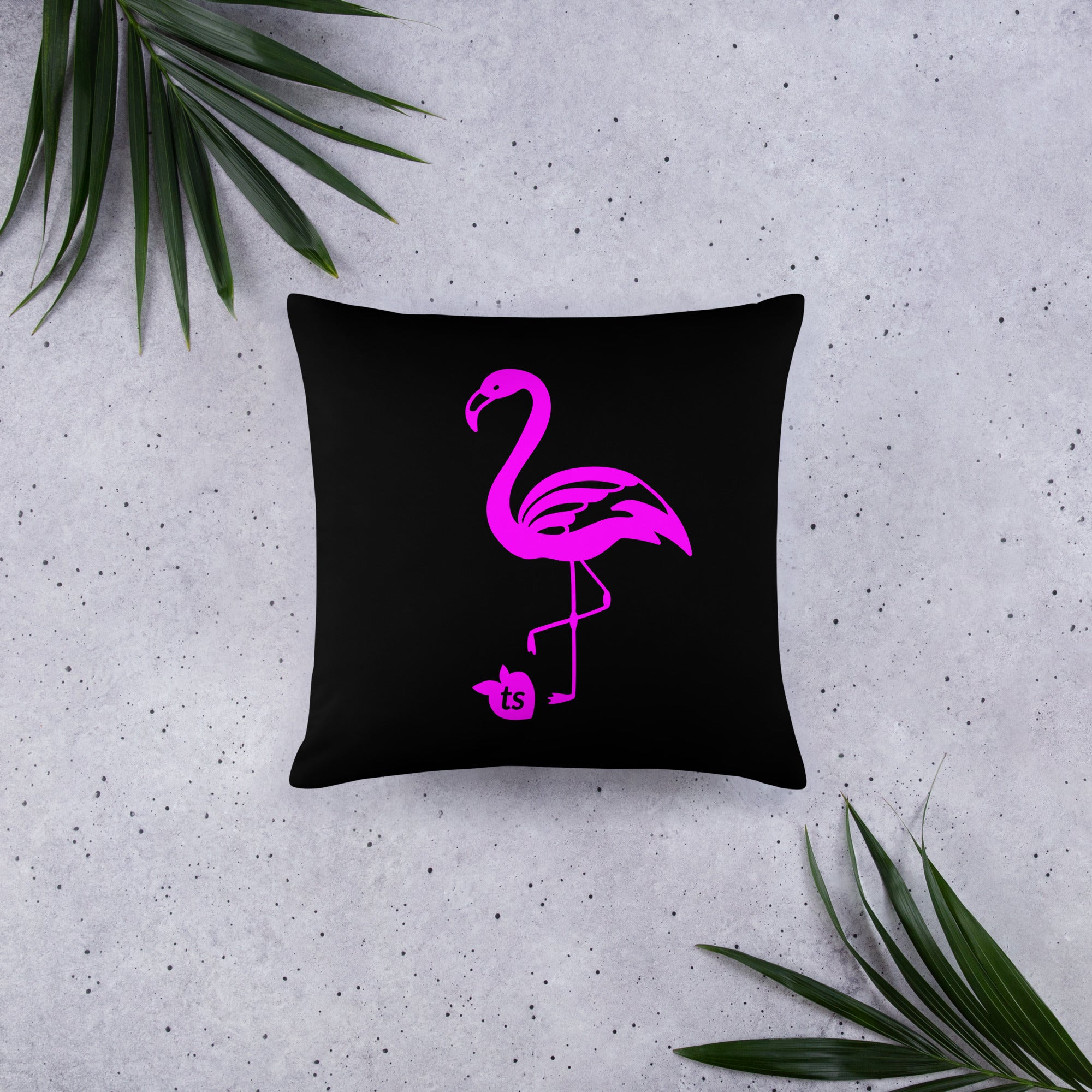 tsgabrielle® • Rosa Flamant • Almofadas • Preto • 3 tamanhos