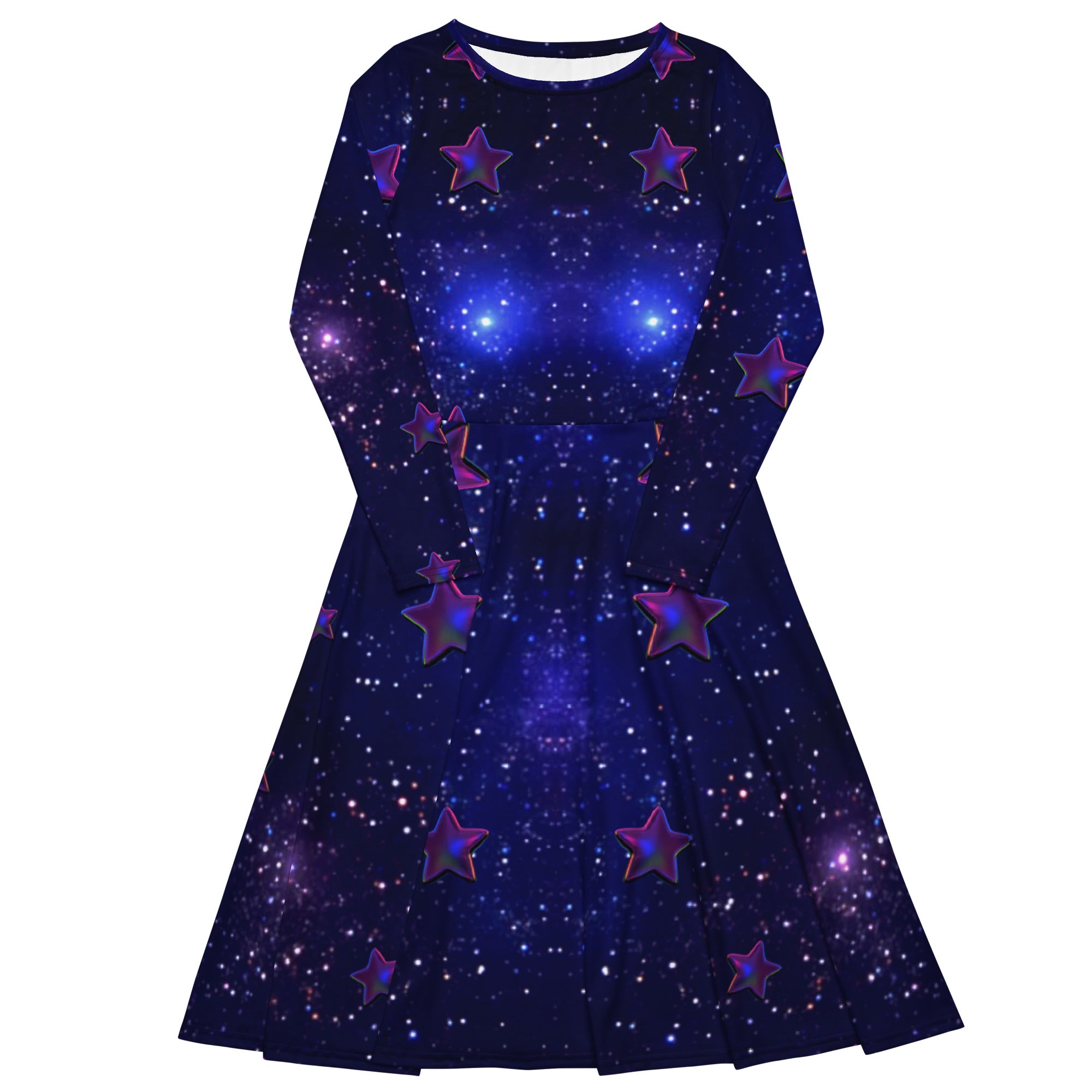 tsgabrielle® • Para Ela 👗 • 🌌✨ Edição Cósmica • Vestido Midi de Manga Longa