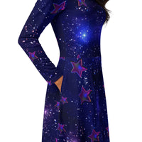 tsgabrielle® • Para Ela 👗 • 🌌✨ Edição Cósmica • Vestido Midi de Manga Longa