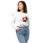 tsgabrielle® • Trans / Feminino • TransFLOWer • Top curto de manga comprida • Branco