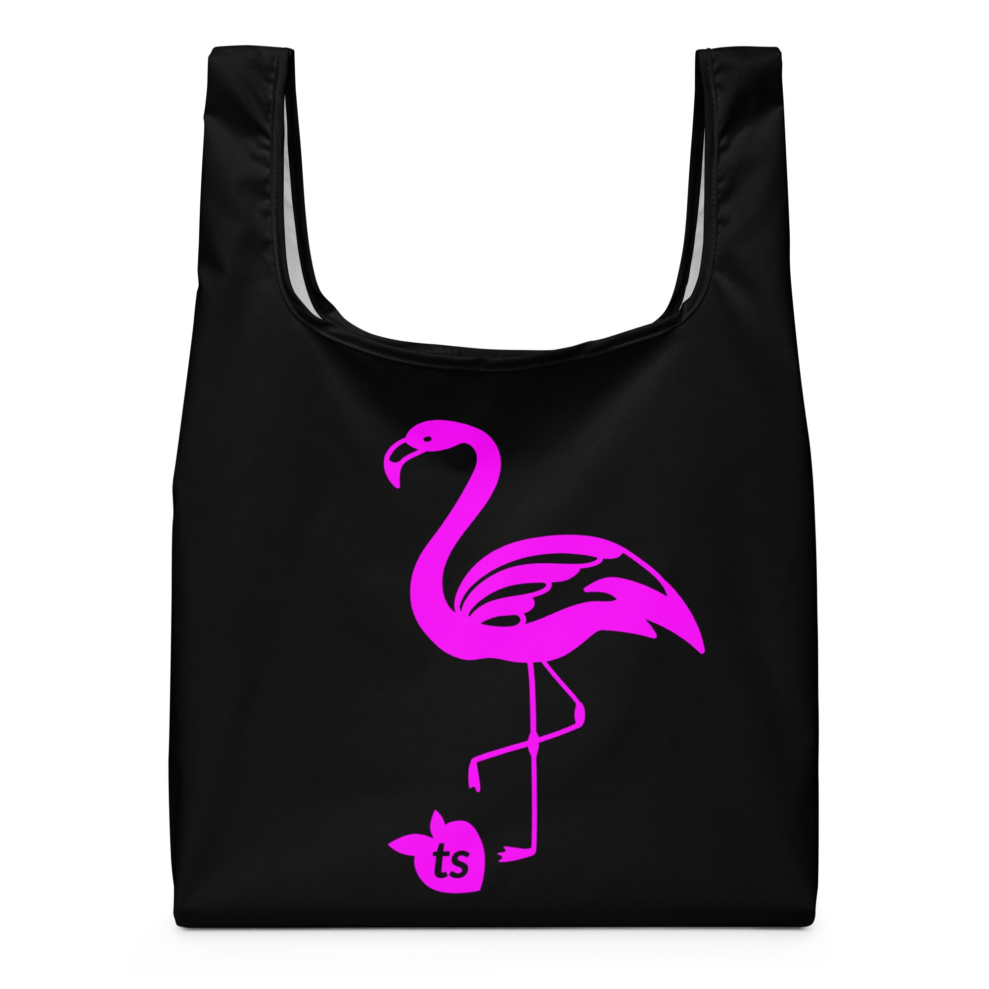 384 - tsgabrielle® • Rosa Flamant • Sacola de Compras • Preto