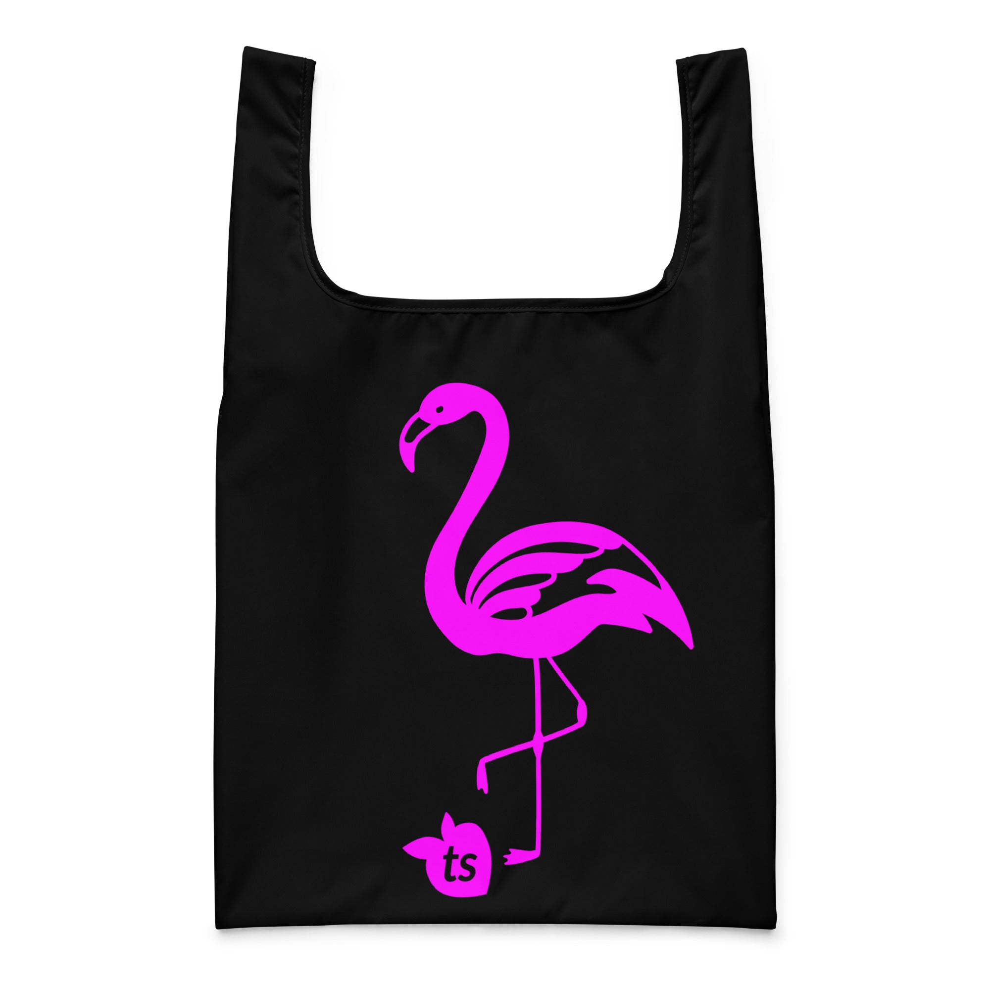 384 - tsgabrielle® • Rosa Flamant • Sacola de Compras • Preto