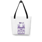 tsgabrielle® • Paris - Catedral de Notre-Dame • Sacola • Branca • 39 x 39 cm