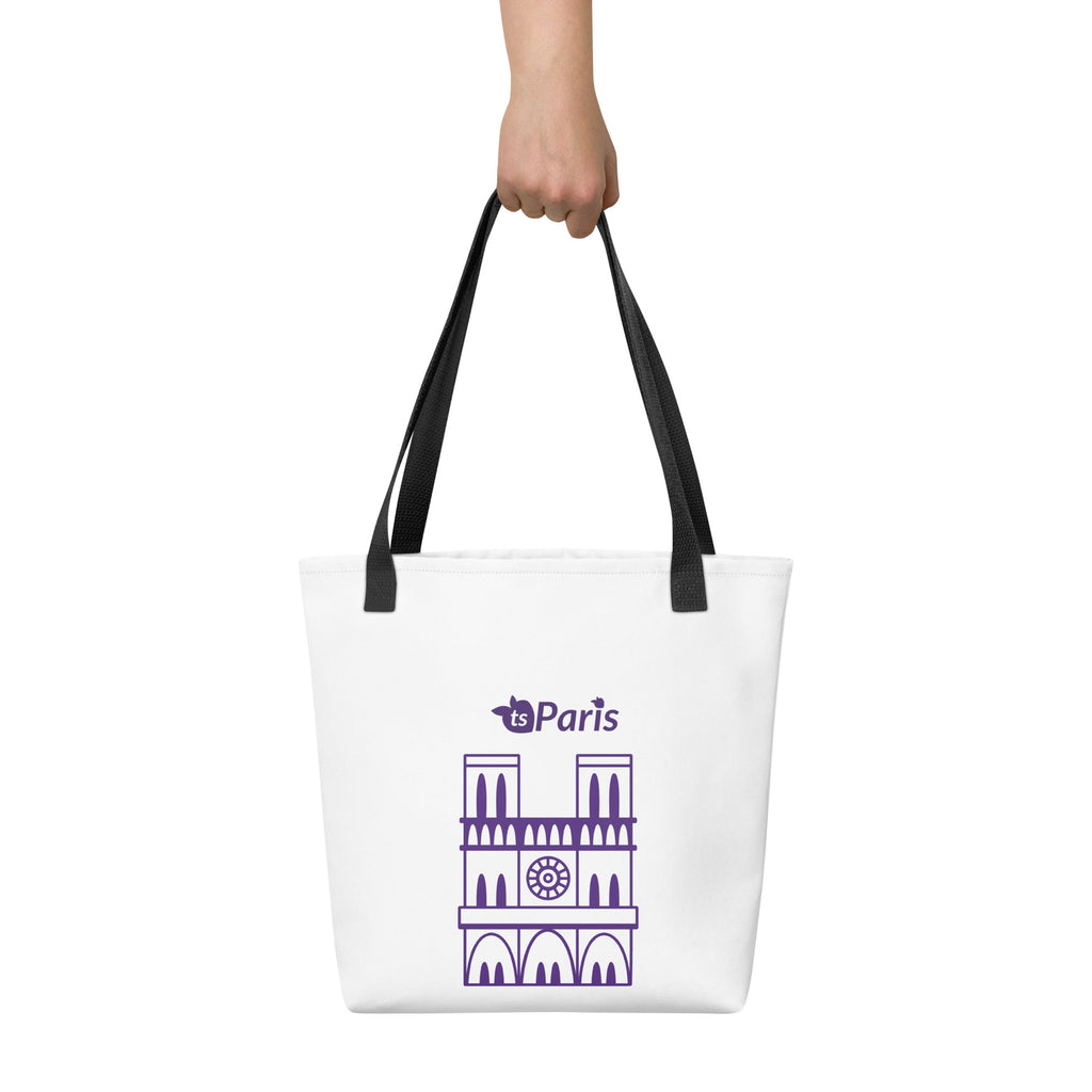 tsgabrielle® • Paris - Catedral de Notre-Dame • Sacola • Branca • 39 x 39 cm