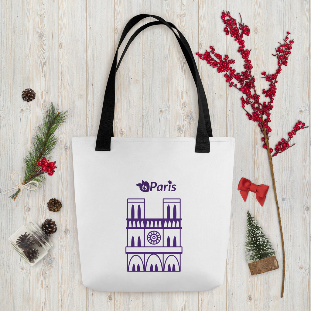 tsgabrielle® • Paris - Catedral de Notre-Dame • Sacola • Branca • 39 x 39 cm