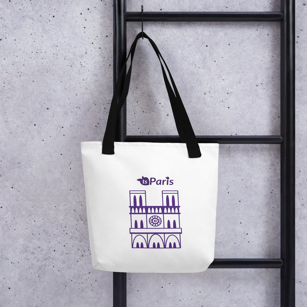 tsgabrielle® • Paris - Catedral de Notre-Dame • Sacola • Branca • 39 x 39 cm