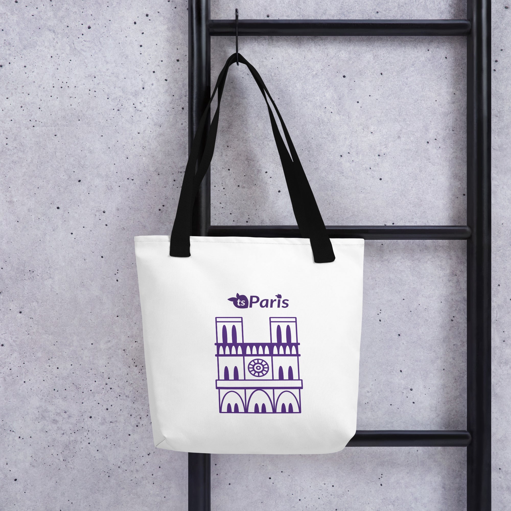tsgabrielle® • Paris - Catedral de Notre-Dame • Sacola • Branca • 39 x 39 cm