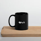 tsgabrielle • Paris • Caneca Brilhante • Preta • Cerâmica • 2 Tamanhos