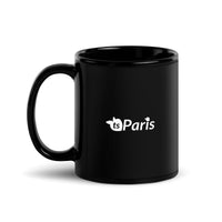 tsgabrielle® • Paris • Caneca Brilhante • Preta • Cerâmica • 2 Tamanhos