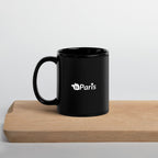 tsgabrielle® • Paris • Caneca Brilhante • Preta • Cerâmica • 2 Tamanhos
