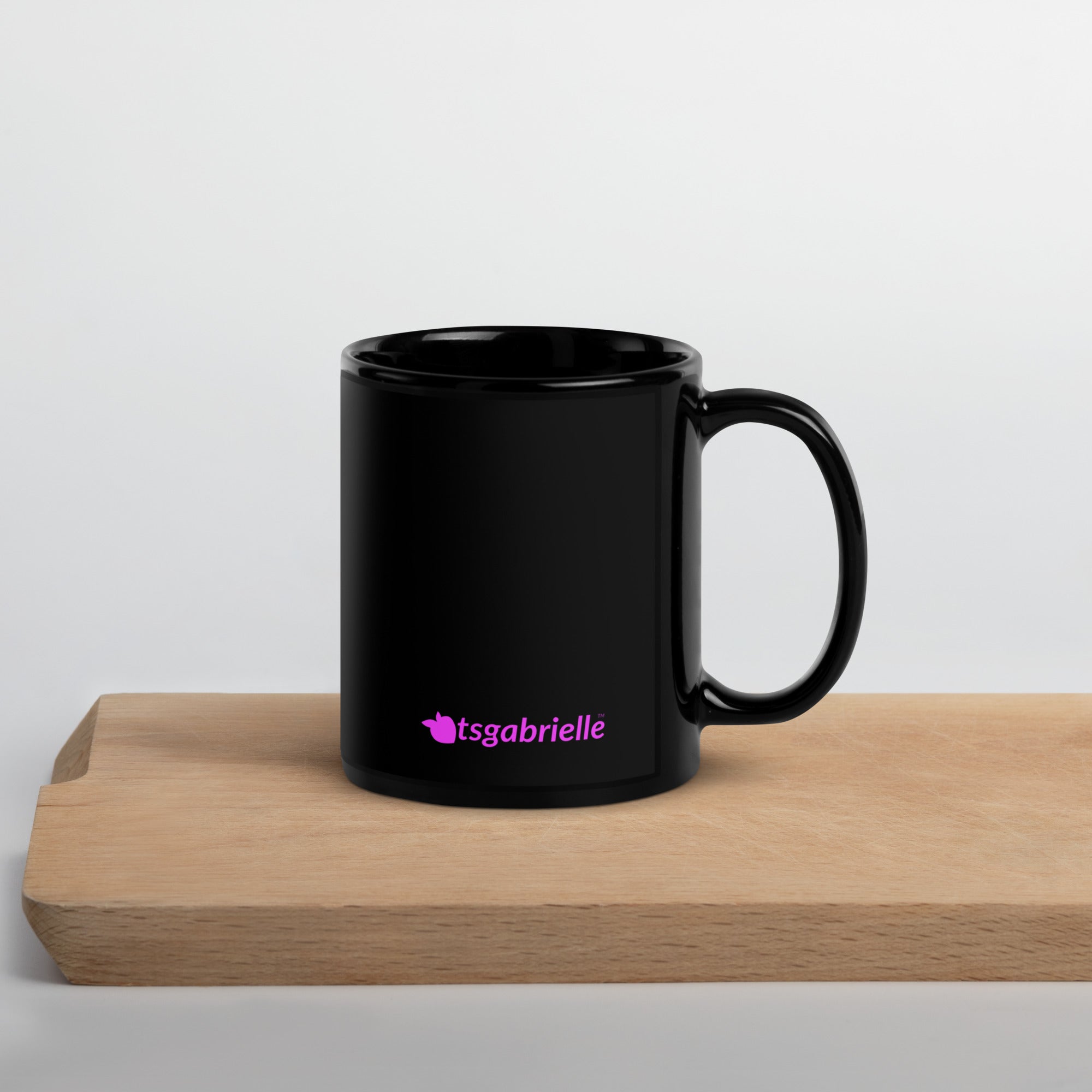 tsgabrielle • Rosa Flamant • Caneca Brilhante • Preta • Cerâmica • 2 Tamanhos
