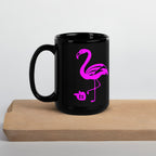 tsgabrielle • Rosa Flamant • Caneca Brilhante • Preta • Cerâmica • 2 Tamanhos