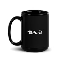 tsgabrielle® • Paris • Caneca Brilhante • Preta • Cerâmica • 2 Tamanhos