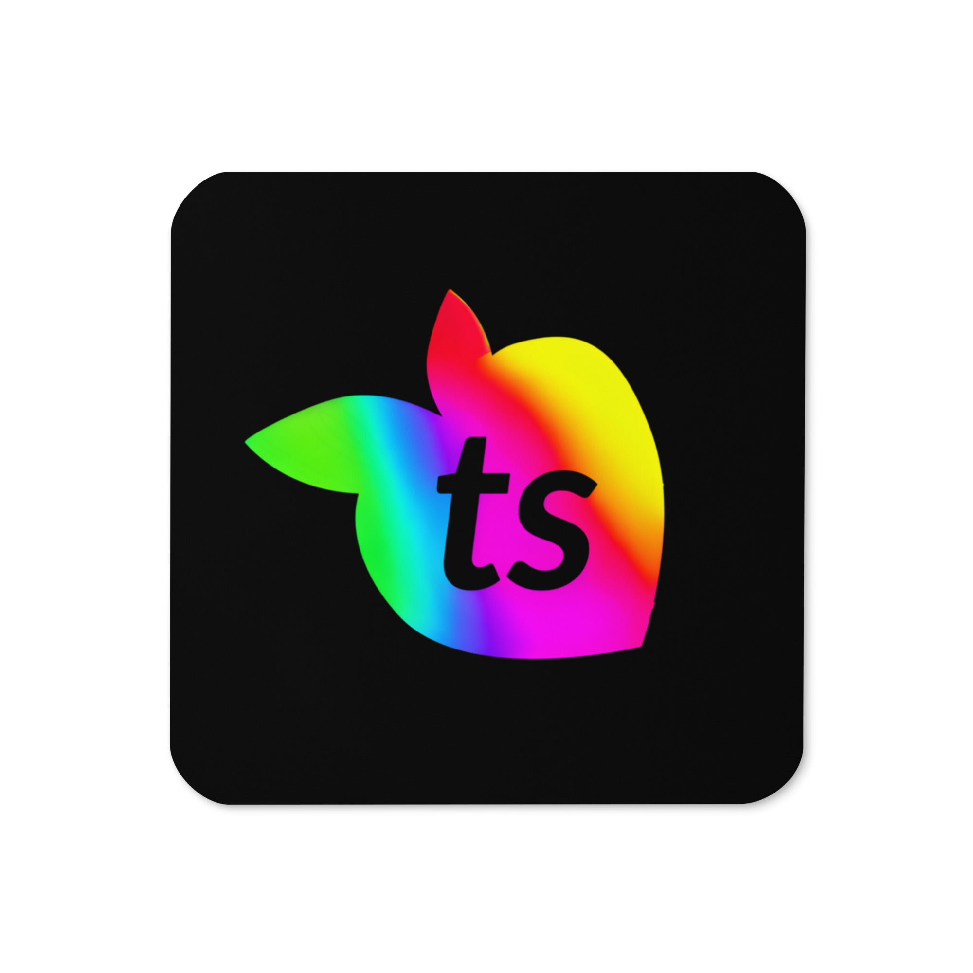 tsgabrielle® • 🌈Pride 25 • Porta-copos com base de cortiça • Preto