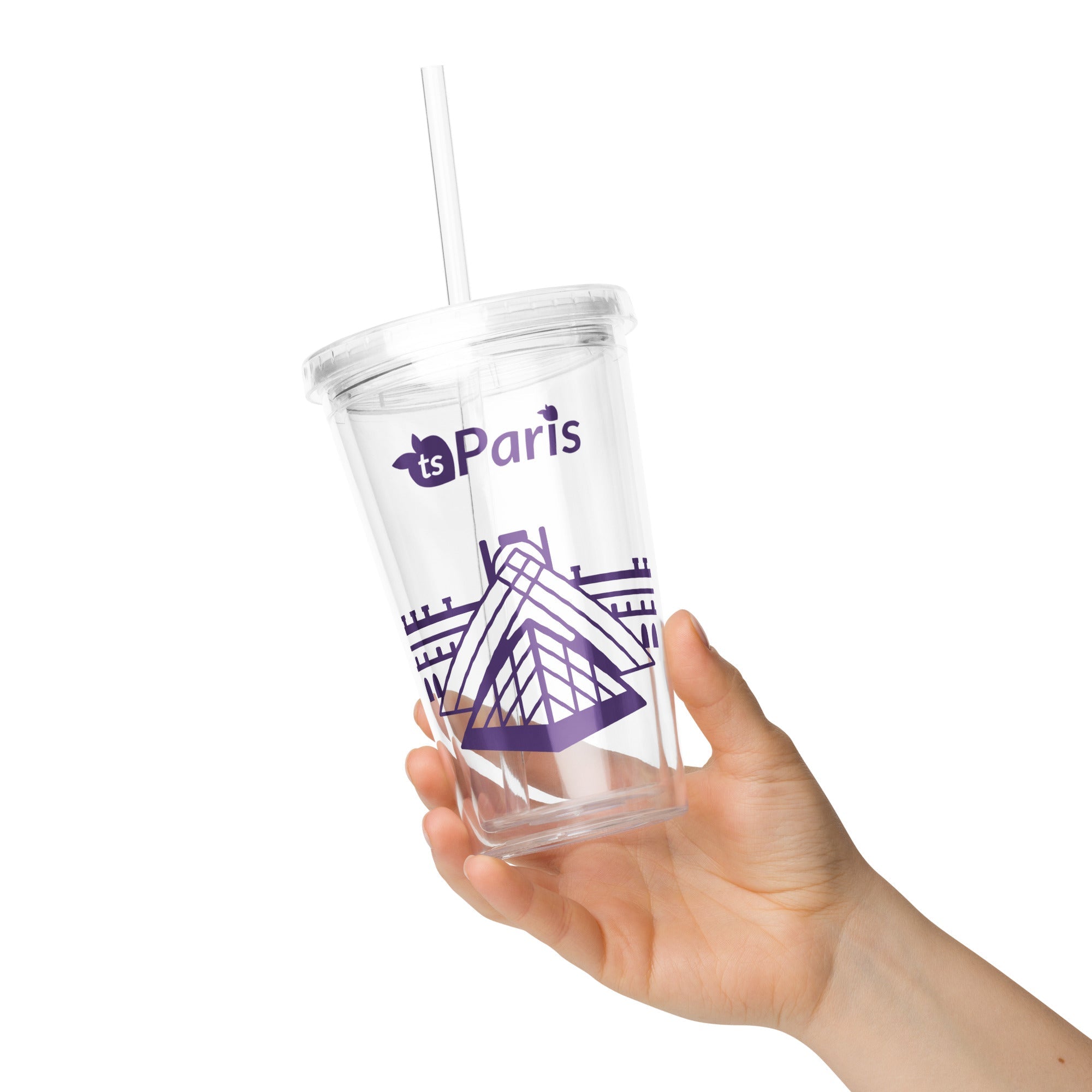 tsgabrielle® • Paris - Pirâmide do Louvre • Copo de plástico • Transparente • 590 ml