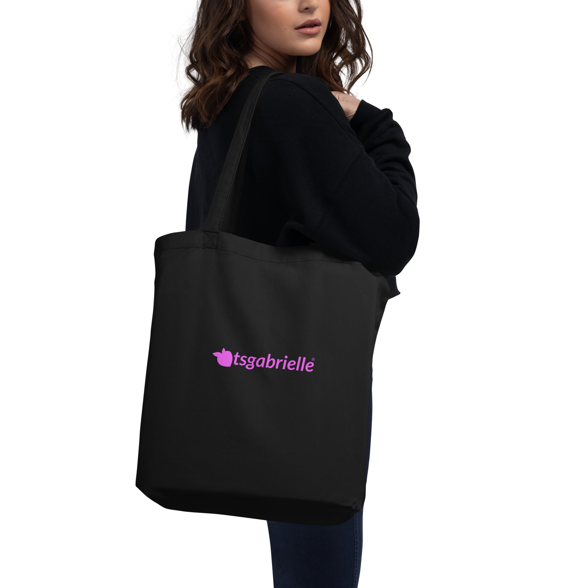 24 - tsgabrielle® • Rosa Flamant • Bolsa • Preto • 100% Algodão Orgânico