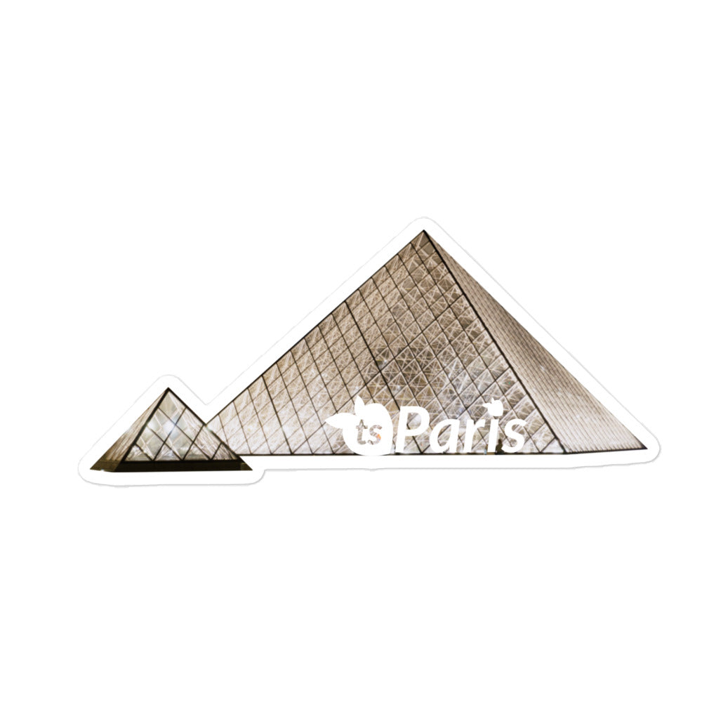 tsgabrielle® • Paris - Pirâmide do Louvre • Adesivo sem bolhas • 3 tamanhos