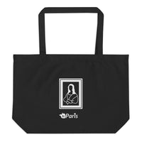 tsgabrielle® • Paris - Da Vinci • Bolsa Tote Grande • Preta • Algodão Orgânico