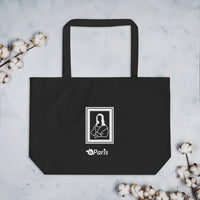 tsgabrielle® • Paris - Da Vinci • Bolsa Tote Grande • Preta • Algodão Orgânico