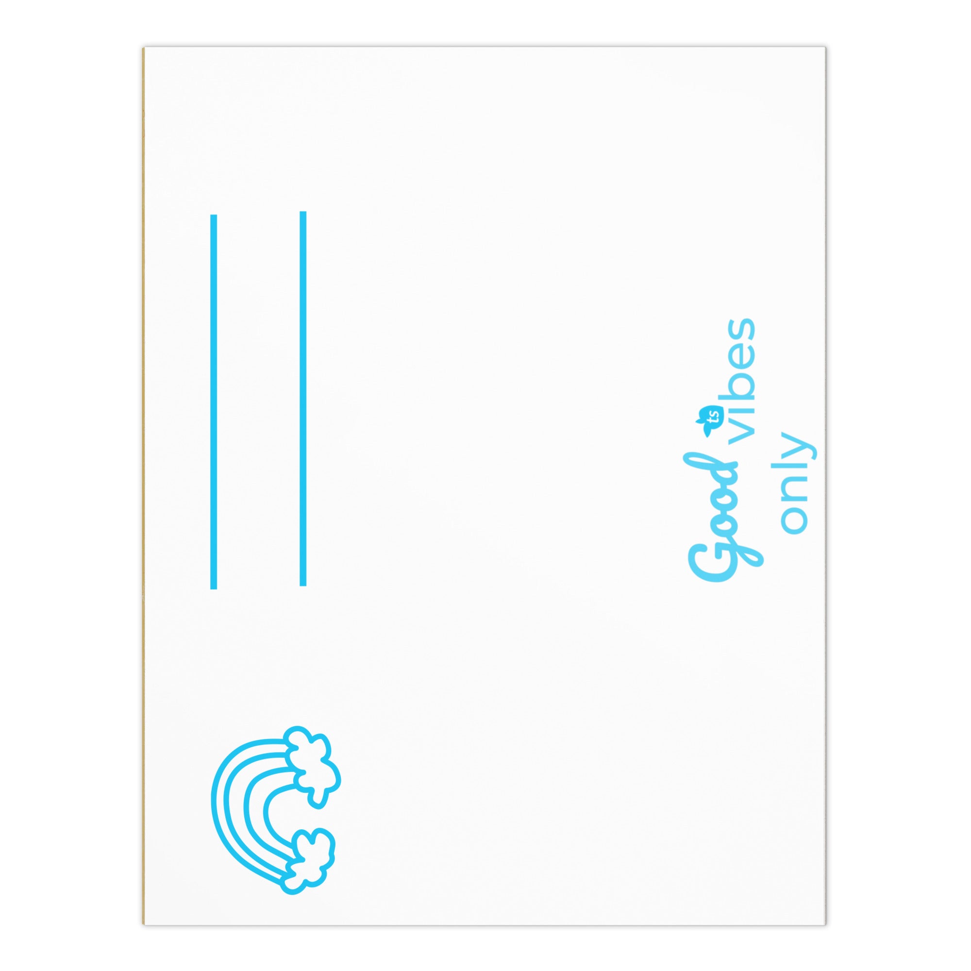 313 - tsgabrielle® • Good Vibes Only • Bloco de notas • Branco • 3 tamanhos