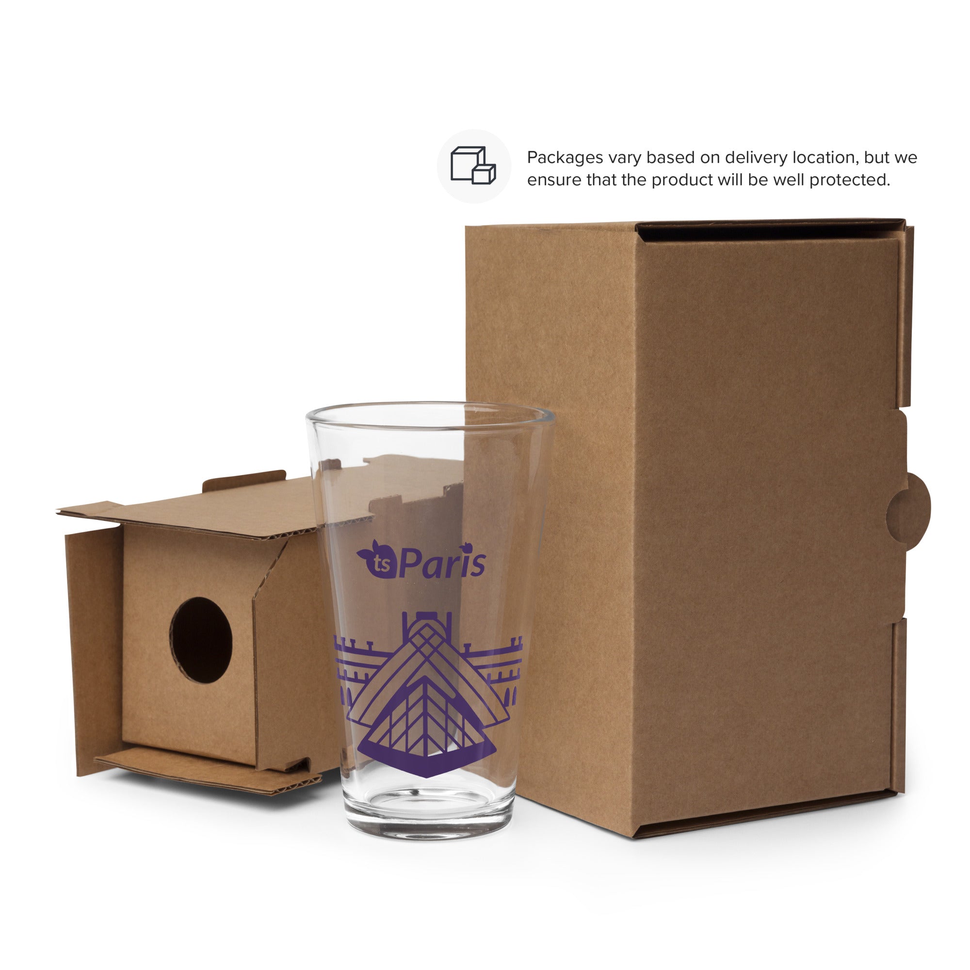 tsgabrielle® • Paris - Pirâmide do Louvre • Copo Shaker Pint • 473 ml