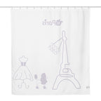 tsgabrielle® • Paris - Semana de Moda • Cortina de Chuveiro • Branca • 71” x 74”