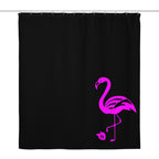 tsgabrielle® • Rosa Flamant • Cortina de Chuveiro • Preto • 180 x 188 cm