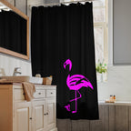 tsgabrielle® • Rosa Flamant • Cortina de Chuveiro • Preto • 180 x 188 cm