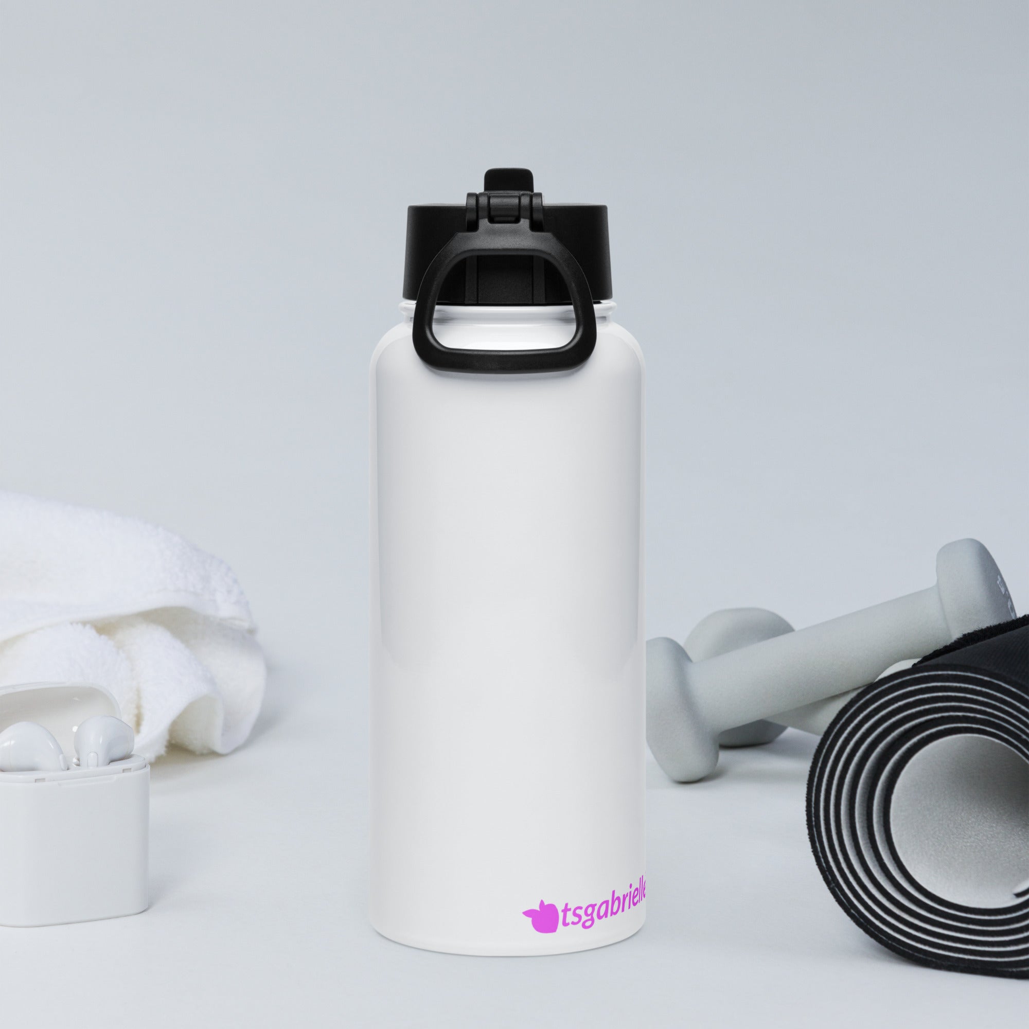 tsgabrielle® • Para Ela 👗 • Rosa Flamant 🦩 • Camiseta • Preta • 100% Algodão Orgânico