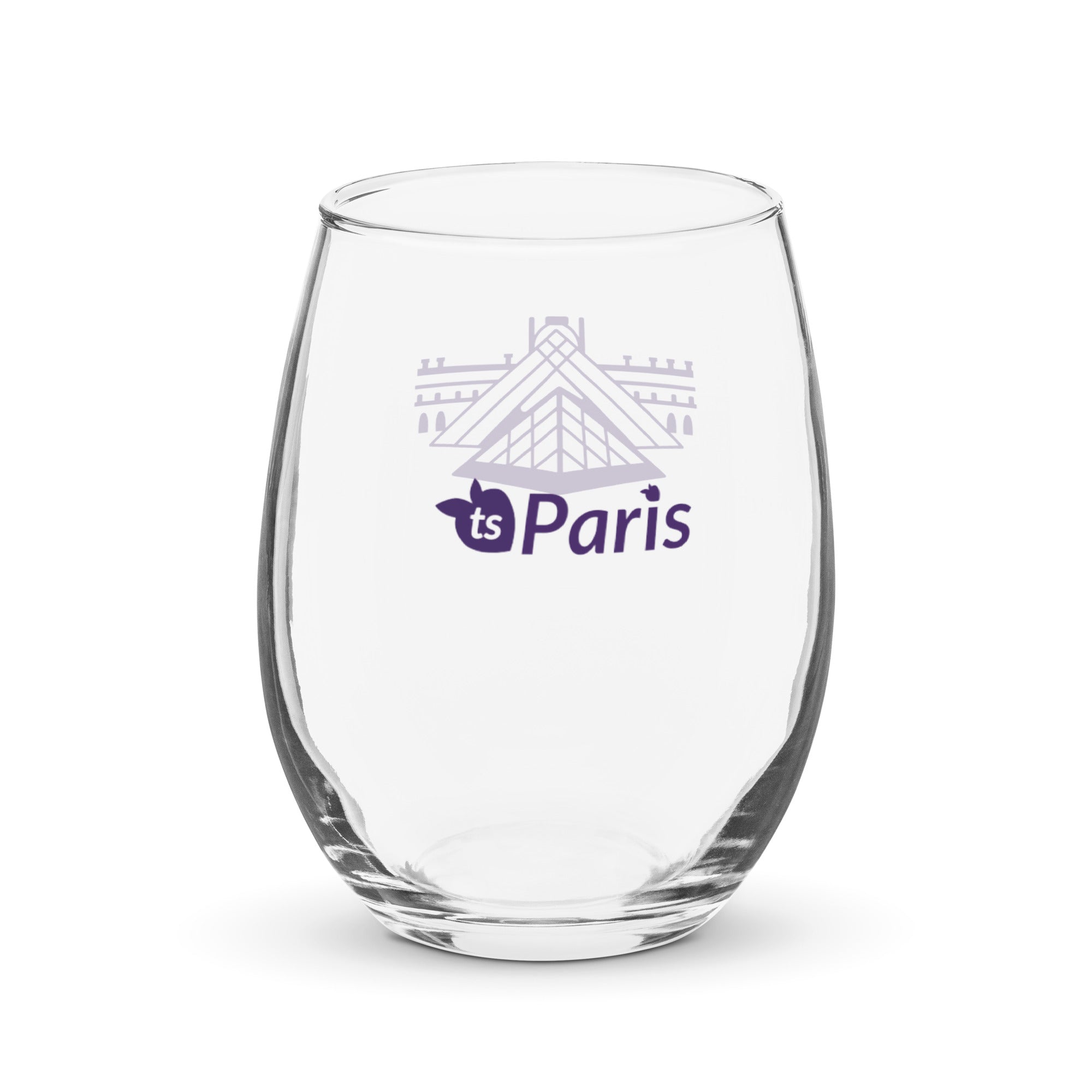 tsgabrielle® • Paris – A Pirâmide do Louvre • Taça de vinho sem haste • 15 oz