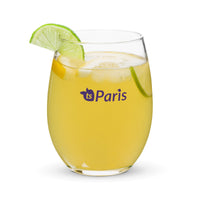 tsgabrielle® • Paris – A Pirâmide do Louvre • Taça de vinho sem haste • 15 oz