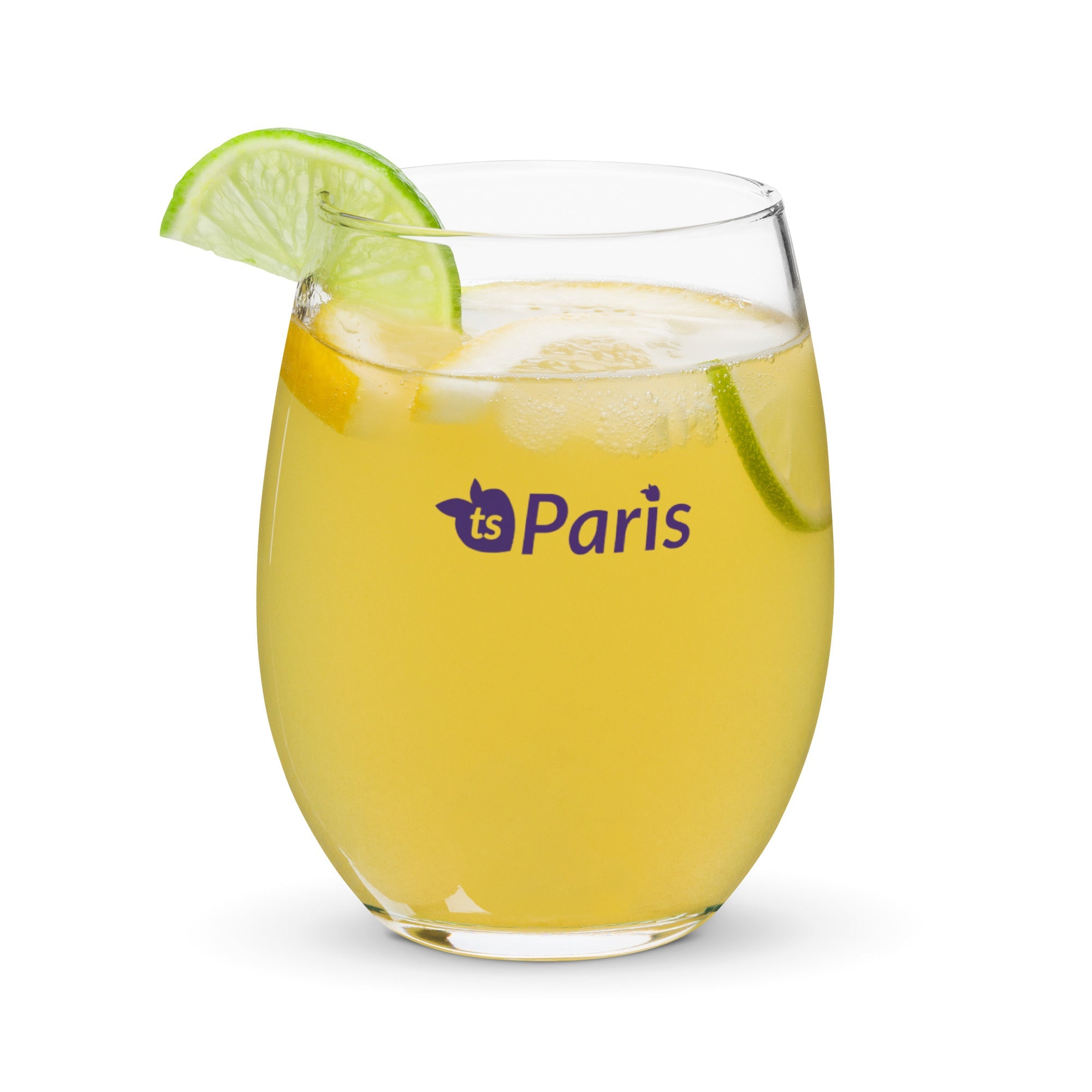 tsgabrielle® • Paris – A Pirâmide do Louvre • Taça de vinho sem haste • 15 oz