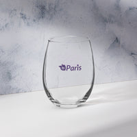 tsgabrielle® • Paris – A Pirâmide do Louvre • Taça de vinho sem haste • 15 oz