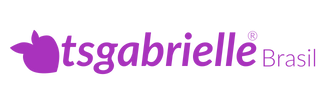 Logo of tsgabrielle® Brasil with a purple leaf icon on a white background