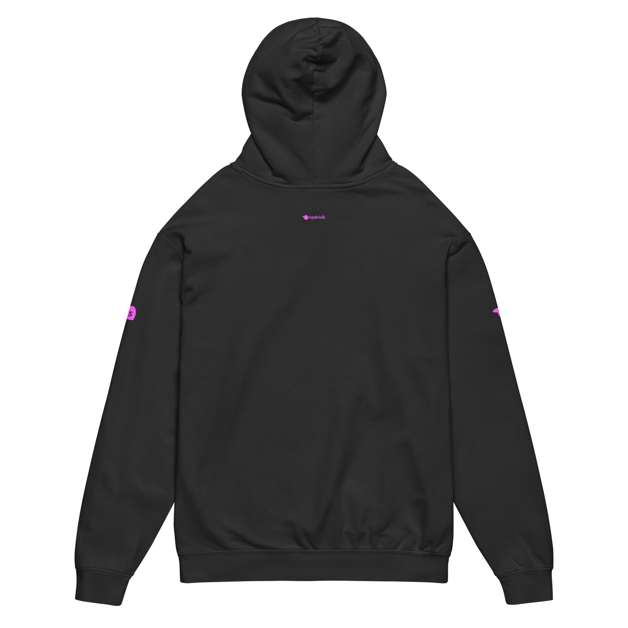 tsgabrielle® • For Her • Flamant 🦩 Rose • Garment-Dyed Lightweight Hoodie • Black •