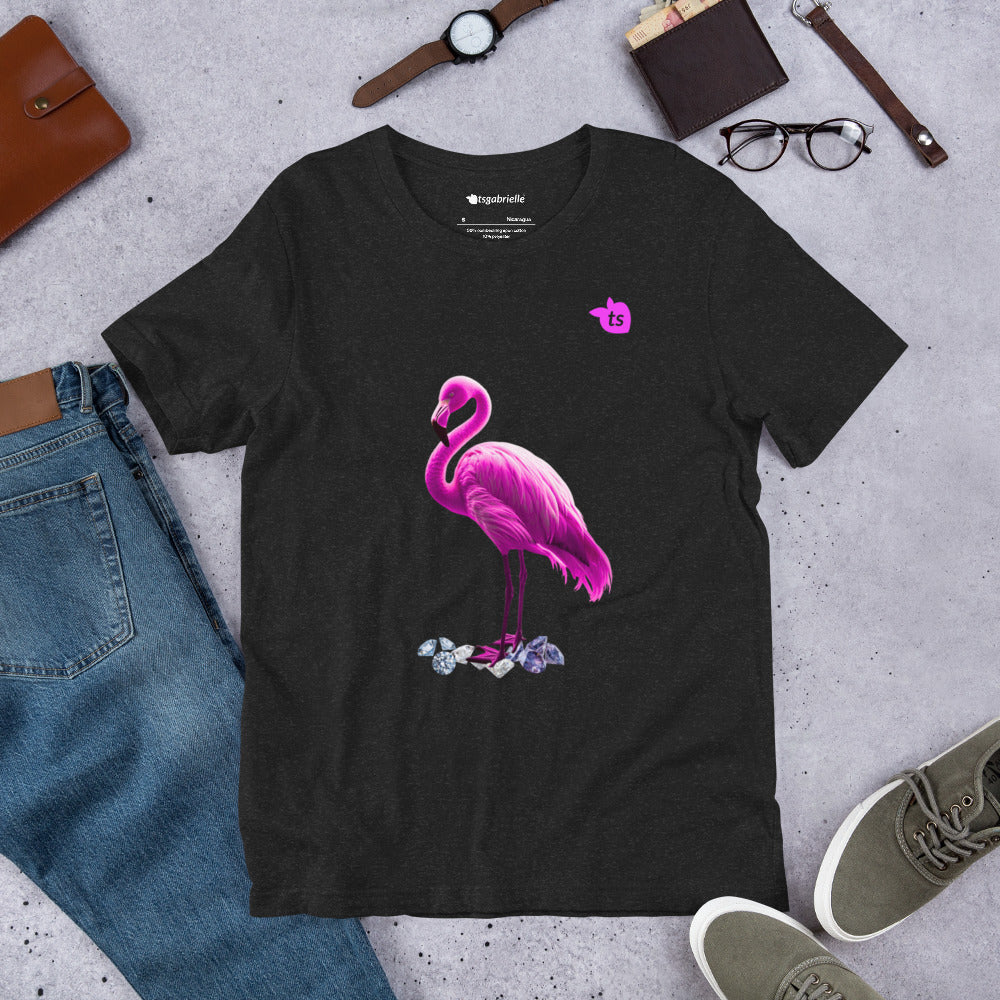 tsgabrielle® • For Him • Flamant 🦩 Rose • T-Shirt • Black •