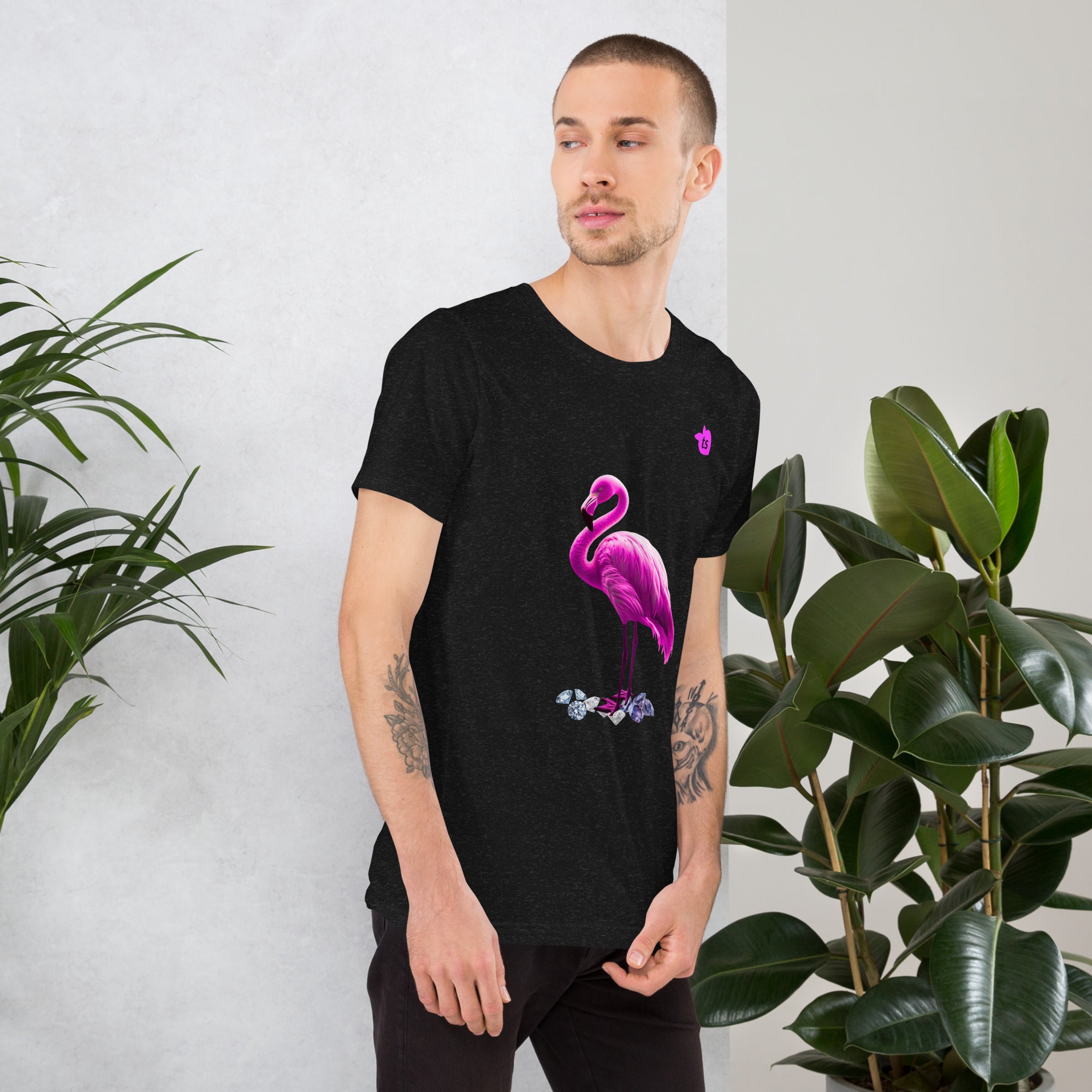 tsgabrielle® • For Him • Flamant 🦩 Rose • T-Shirt • Black •