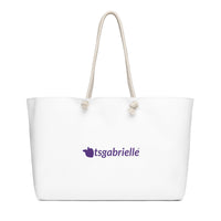 tsgabrielle® • Paris - Arco do Triunfo • Bolsa de fim de semana grande • Branca