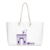 tsgabrielle® • Paris - Arco do Triunfo • Bolsa de fim de semana grande • Branca
