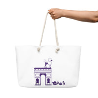 tsgabrielle® • Paris - Arco do Triunfo • Bolsa de fim de semana grande • Branca