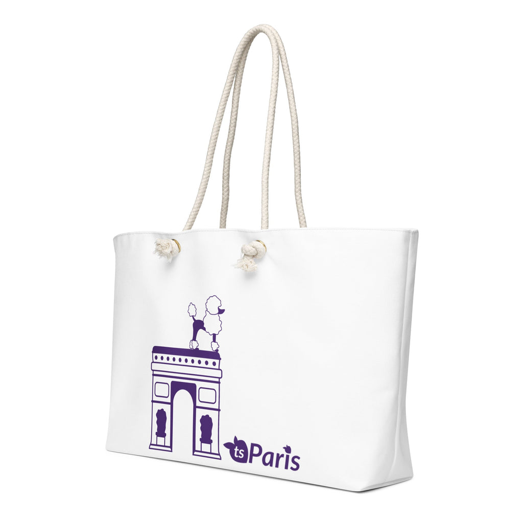 tsgabrielle® • Paris - Arco do Triunfo • Bolsa de fim de semana grande • Branca