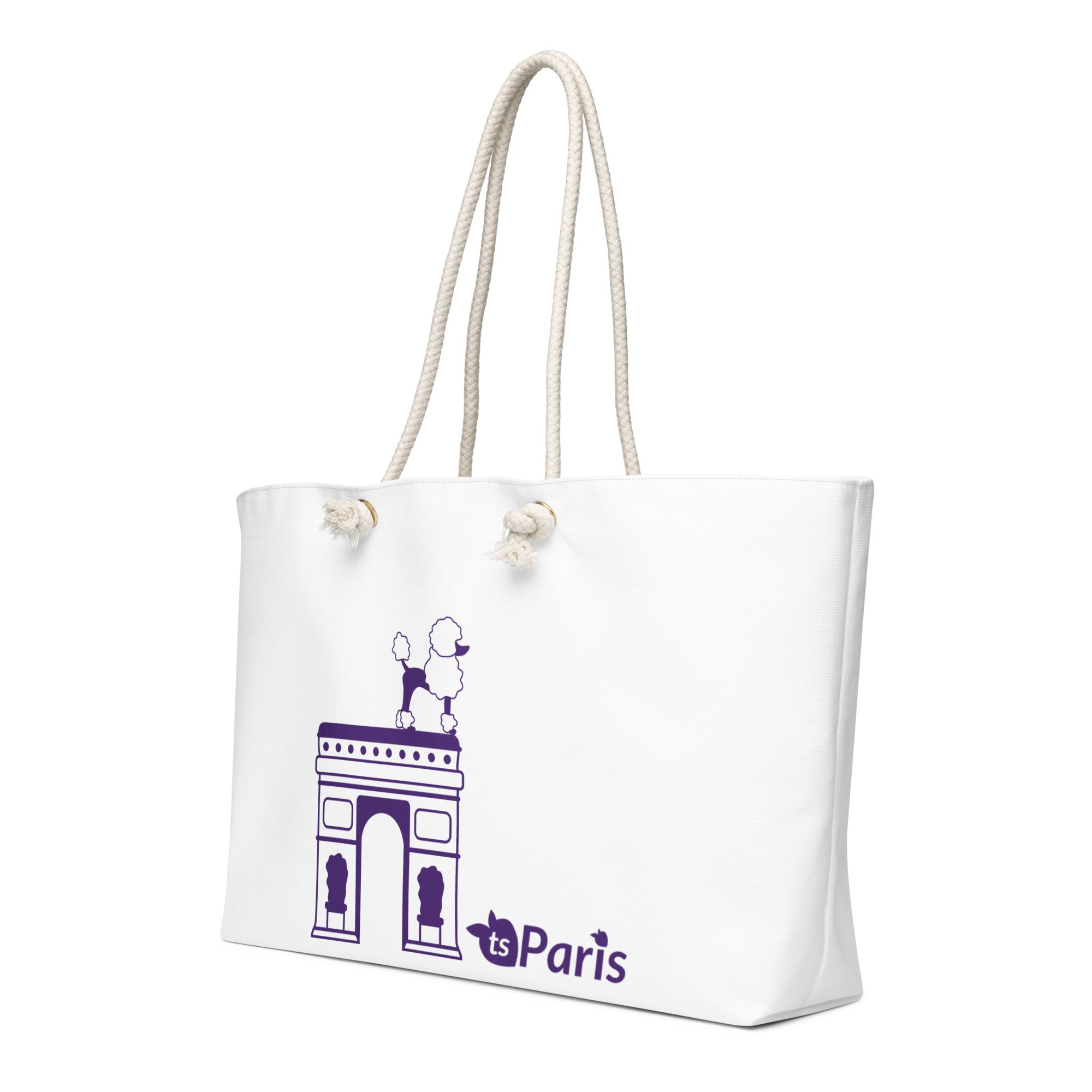 tsgabrielle® • Paris - Arco do Triunfo • Bolsa de fim de semana grande • Branca