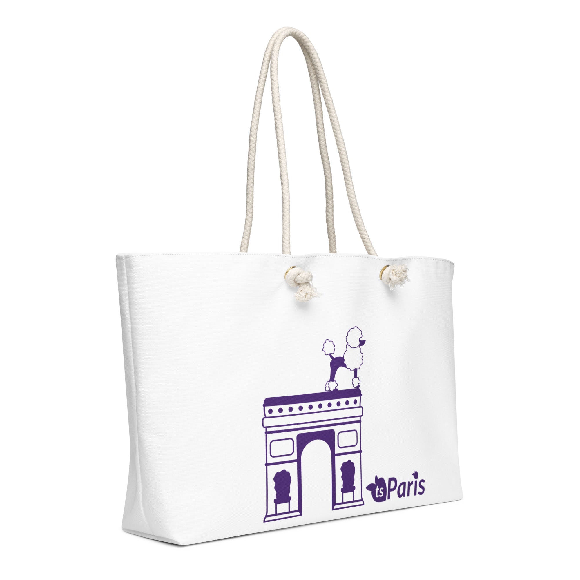 tsgabrielle® • Paris - Arco do Triunfo • Bolsa de fim de semana grande • Branca