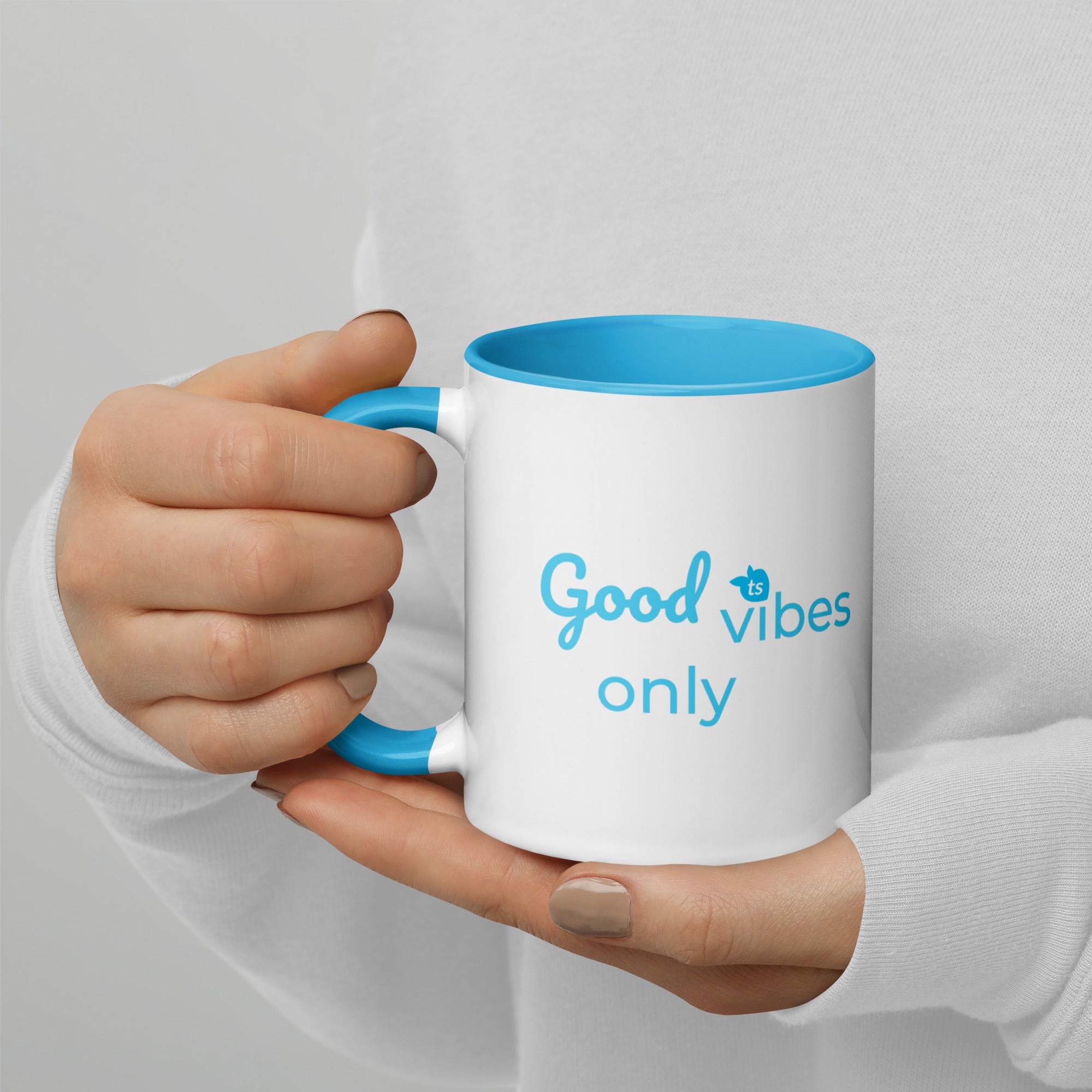 tsgabrielle® • Good Vibes Only • Caneca com cor dentro • Cerâmica • 11 oz