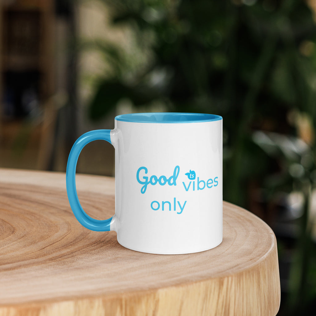 tsgabrielle • Good Vibes Only • Caneca com cor dentro • Cerâmica • 325 ml