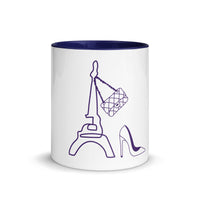 tsgabrielle® • Paris - Torre Eiffel • Caneca com interior colorido • Cerâmica • 325 ml